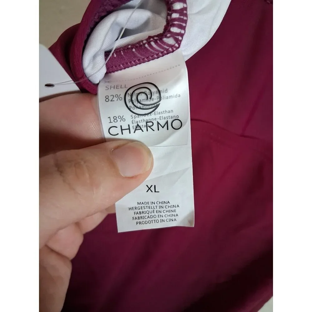 NWT Charmo 1 Piece Swimsuit Summer Beach Pool Vacation Purple Size XL